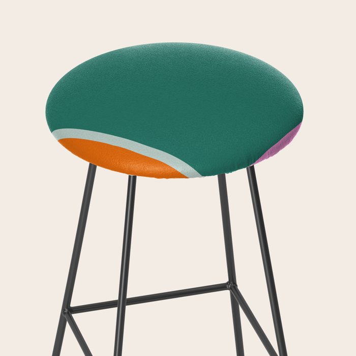 Color Block in Green and Orange Stool Gallery Image 2