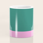 Color Block in Green and Orange Coffee Mug Gallery Image 4