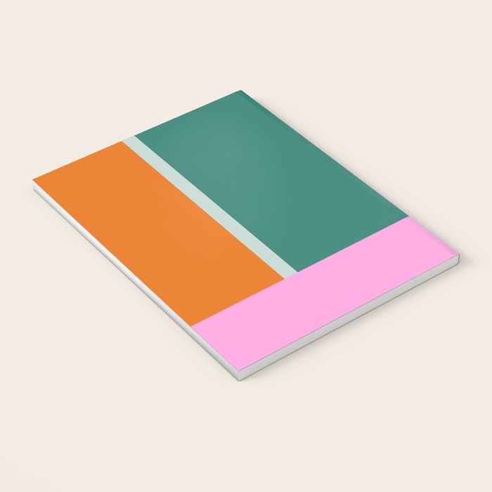 Color Block in Green and Orange Notebook Gallery Image 3