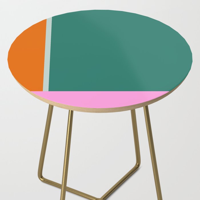 Color Block in Green and Orange Side Table Gallery Image 2