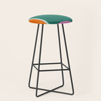Color Block in Green and Orange Stool Gallery Image 1