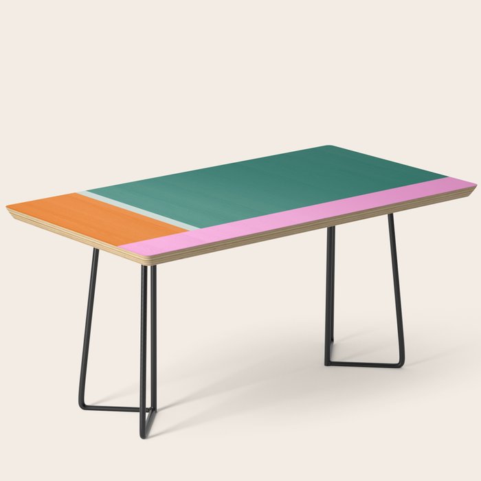 Color Block in Green and Orange Coffee Table Gallery Image 1