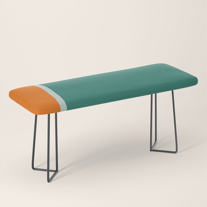 Color Block in Green and Orange Bench Gallery Image 1