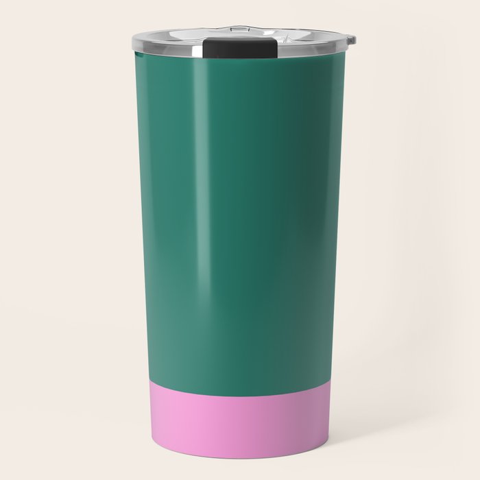 Color Block in Green and Orange Travel Mug Gallery Image 1
