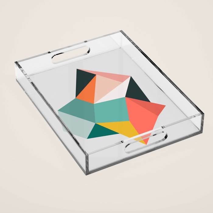 Modern Geometric 76A Acrylic Tray Gallery Image 1