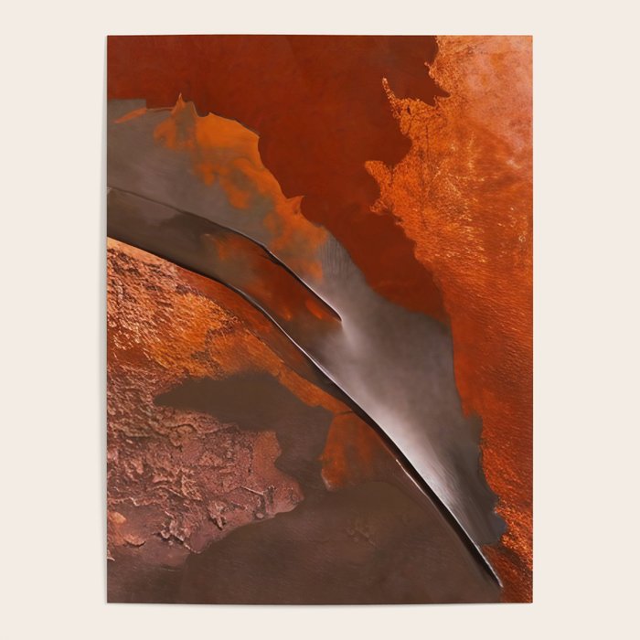 Rust and Metal Japandi Art Poster Gallery Image 4