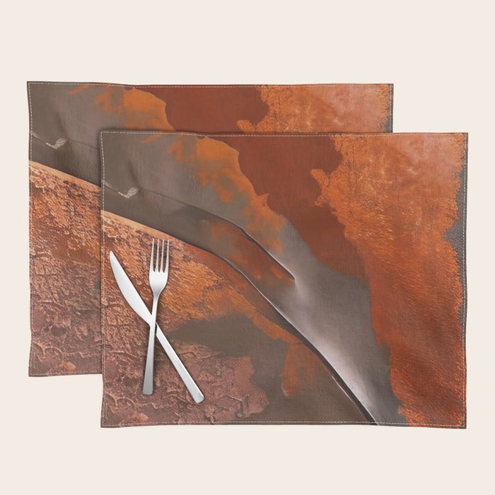 Rust and Metal Japandi Art Placemat Gallery Image 1