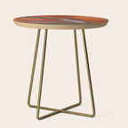 Rust and Metal Japandi Art Side Table Gallery Image 1