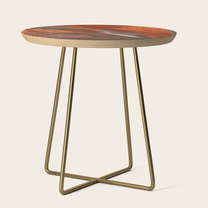 Rust and Metal Japandi Art Side Table Gallery Image 1