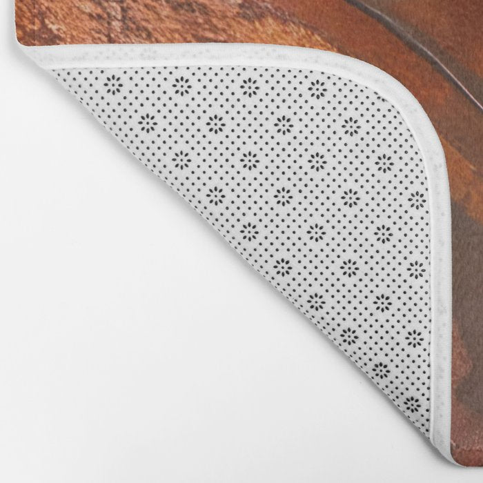 Rust and Metal Japandi Art Bath Mat Gallery Image 2