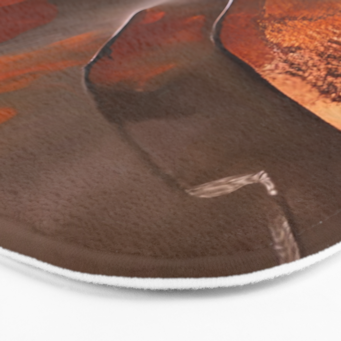 Rust and Metal Japandi Art Bath Mat Gallery Image 3