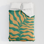 JAZZ FERNS 02 | Tropical Green & Casablanca Matisse Edition Duvet Cover Gallery Image 6