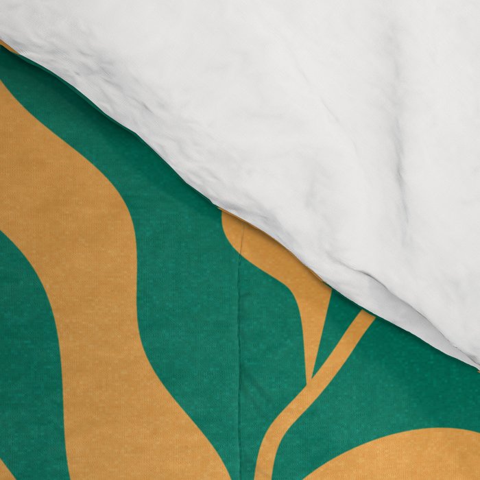 JAZZ FERNS 02 | Tropical Green & Casablanca Matisse Edition Comforter Gallery Image 4