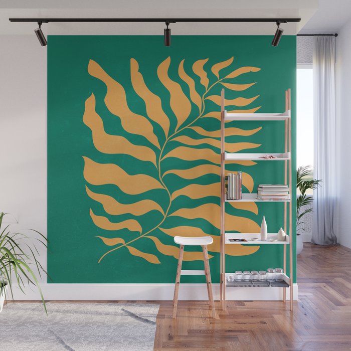 JAZZ FERNS 02 | Tropical Green & Casablanca Matisse Edition Wall Mural Gallery Image 1