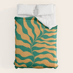 JAZZ FERNS 02 | Tropical Green & Casablanca Matisse Edition Comforter Gallery Image 6