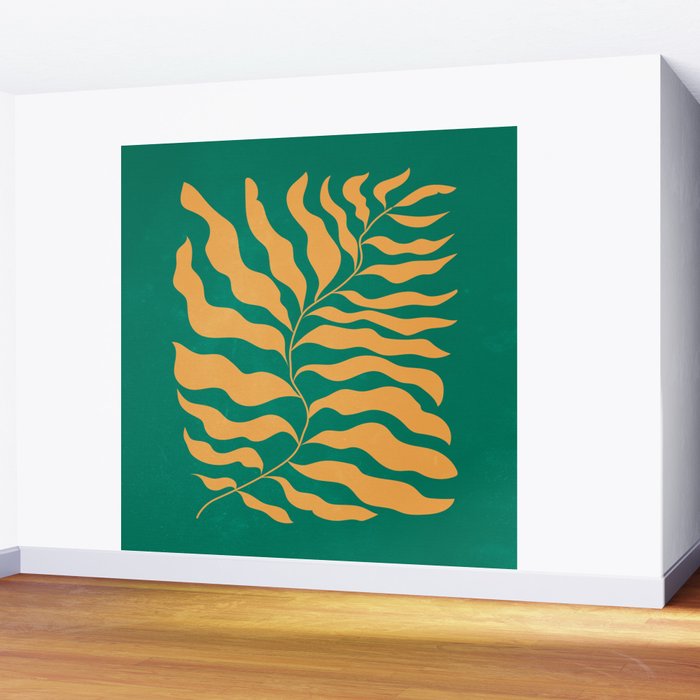 JAZZ FERNS 02 | Tropical Green & Casablanca Matisse Edition Wall Mural Gallery Image 2