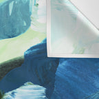 bluegreen brushstrokes Wall Tapestry Gallery Image 3