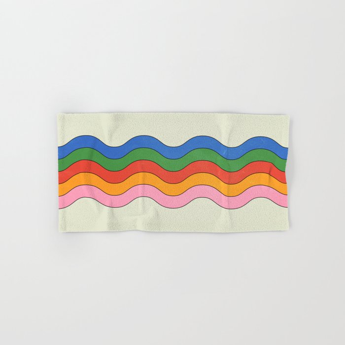 Retro Candy Waves Bath Towel Gallery Image 1