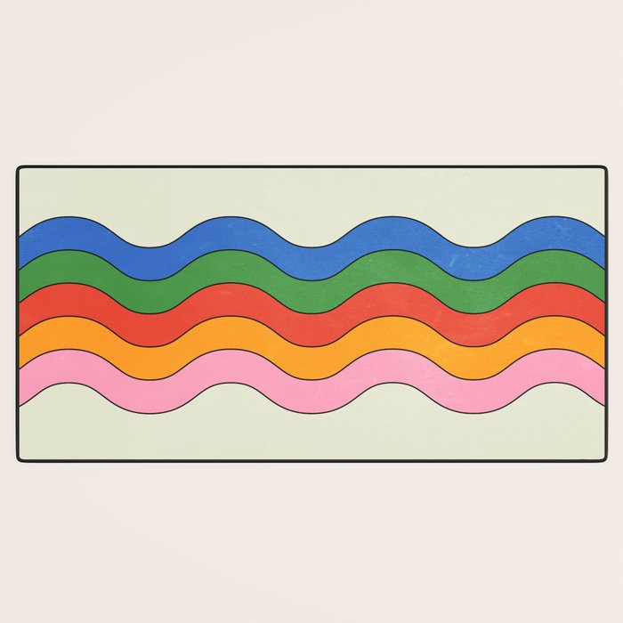 Retro Candy Waves Desk Mat Gallery Image 3