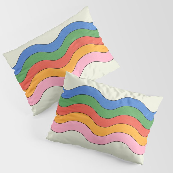 Retro Candy Waves Pillow Sham Gallery Image 3