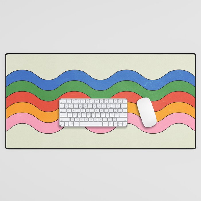 Retro Candy Waves Desk Mat Gallery Image 1
