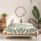 Branches and flowers -  red and green Comforter Gallery Image 3