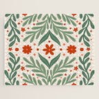 Branches and flowers -  red and green Jigsaw Puzzle Gallery Image 1