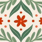 Branches and flowers -  red and green Coffee Mug Gallery Image 2