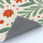 Branches and flowers -  red and green Rug Gallery Image 4