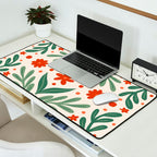 Branches and flowers -  red and green Desk Mat Gallery Image 2