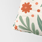 Branches and flowers -  red and green Pillow Sham Gallery Image 4