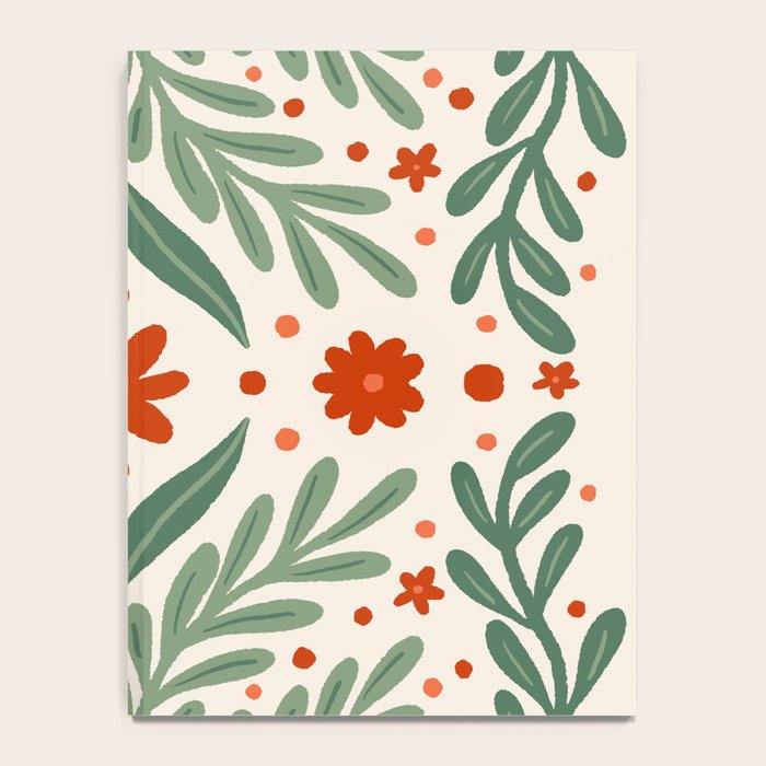 Branches and flowers -  red and green Notebook Gallery Image 4