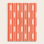 Minimalist Geometric Striped Geo Chain Vertical Pattern in Orange and Cream Notebook Gallery Image 4