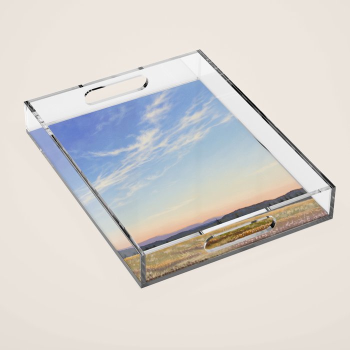 Peaceful Evening Sky Acrylic Tray Gallery Image 1