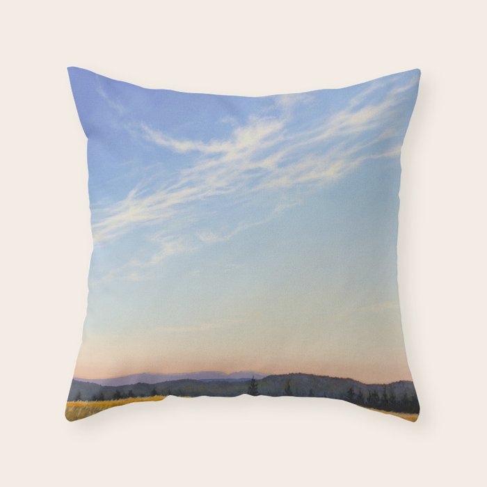 Peaceful Evening Sky Throw Pillow Gallery Image 1