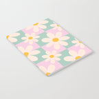 Daisy checkered pattern - Lilac and turquoise  Notebook Gallery Image 2