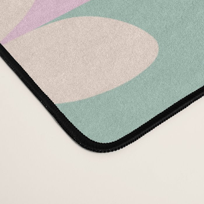 Daisy checkered pattern - Lilac and turquoise  Desk Mat Gallery Image 4