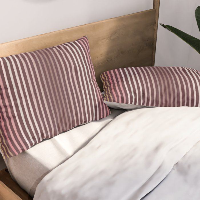 Painted Stripes Pillow Sham Gallery Image 2