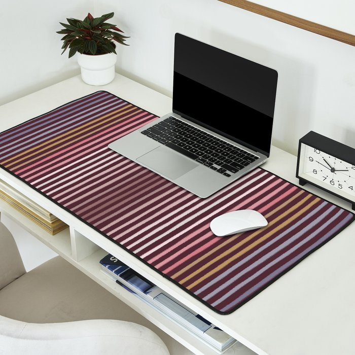 Painted Stripes Desk Mat Gallery Image 2
