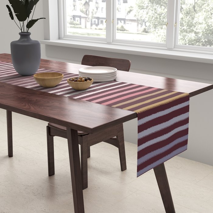 Painted Stripes Table Runner Gallery Image 2