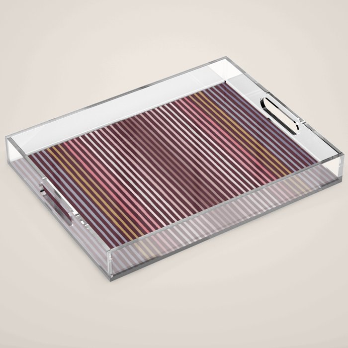 Painted Stripes Acrylic Tray Gallery Image 1