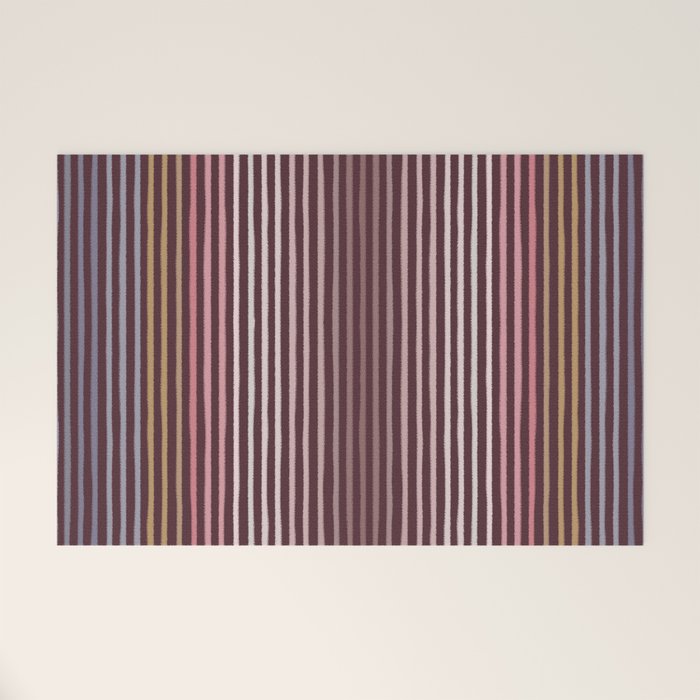 Painted Stripes Welcome Mat Gallery Image 1