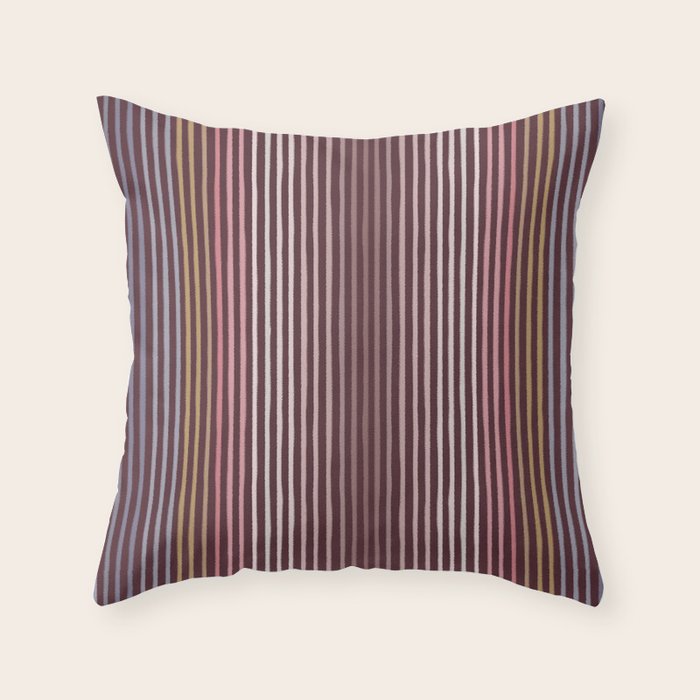 Painted Stripes Throw Pillow Gallery Image 6