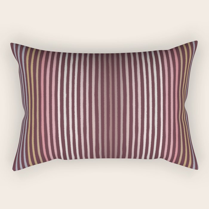 Painted Stripes Rectangular Pillow Gallery Image 2