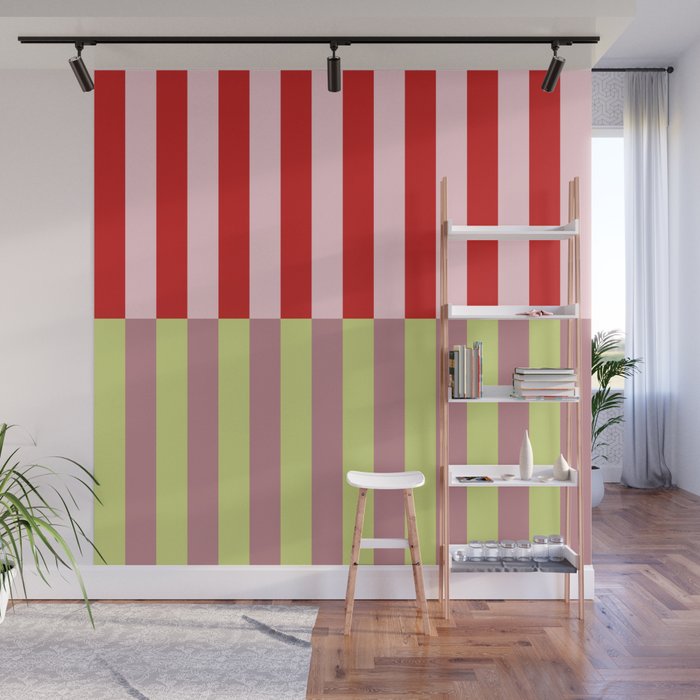 Bold colors stripes design Wall Mural Gallery Image 1