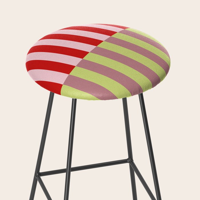 Bold colors stripes design Stool Gallery Image 2