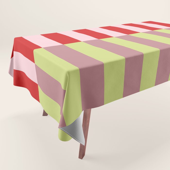 Bold colors stripes design Tablecloth Gallery Image 1