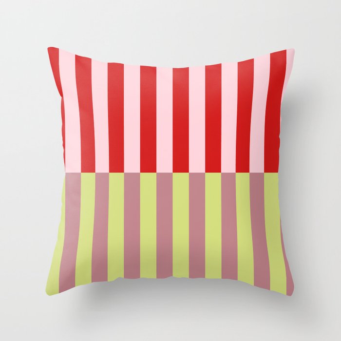 Bold colors stripes design Throw Pillow Gallery Image 6