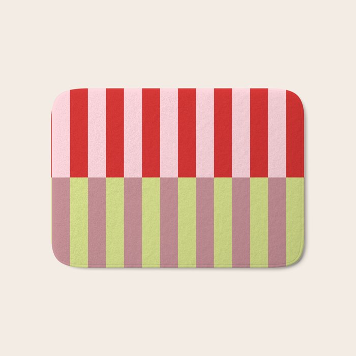 Bold colors stripes design Bath Mat Gallery Image 1