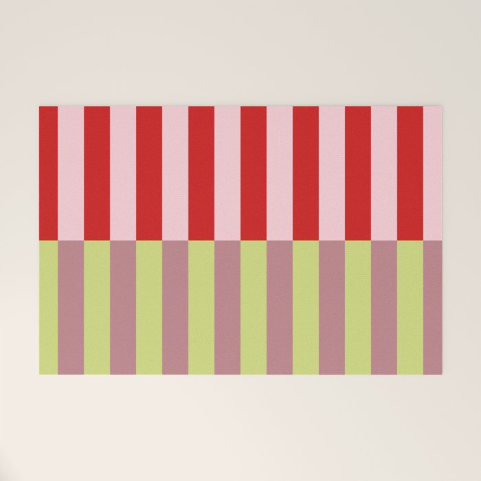 Bold colors stripes design Welcome Mat Gallery Image 1
